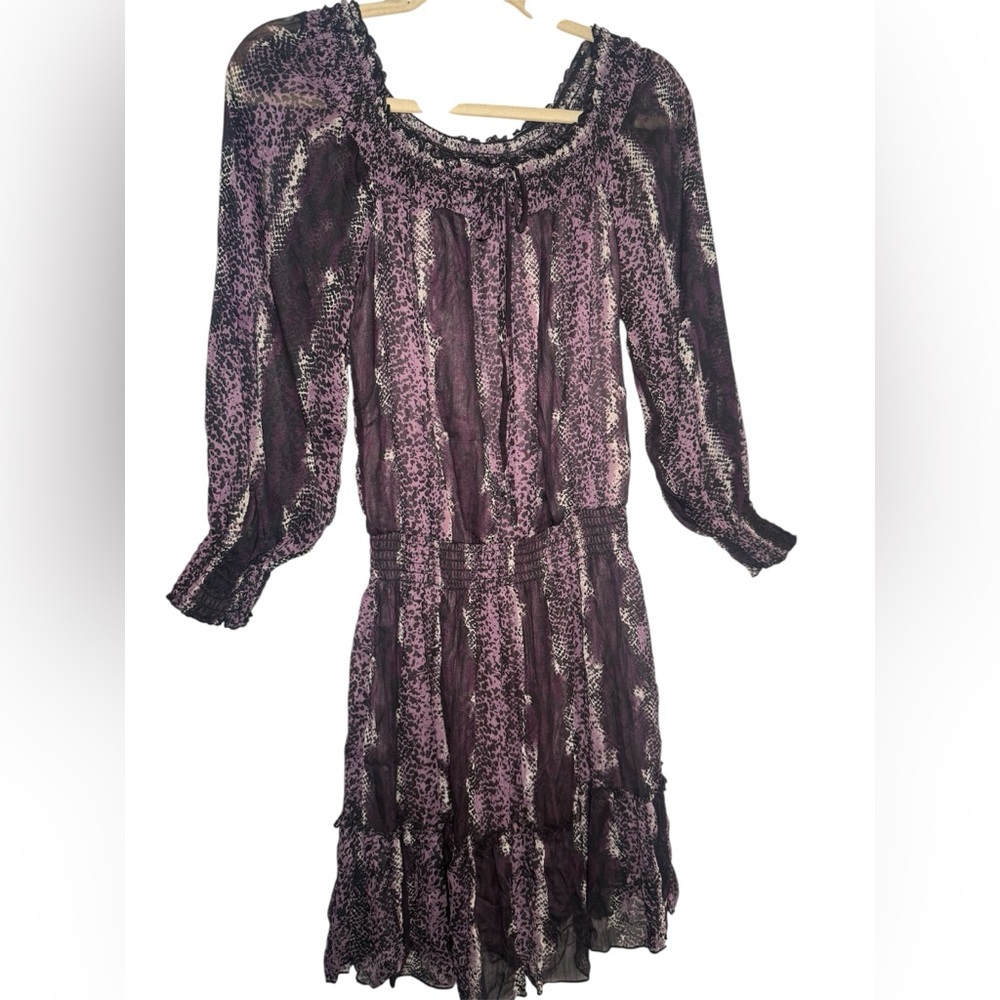 Y2K Whimsigoth Mob Wife Snakeskin Purple Maxi Dress Xhilaration‎ M